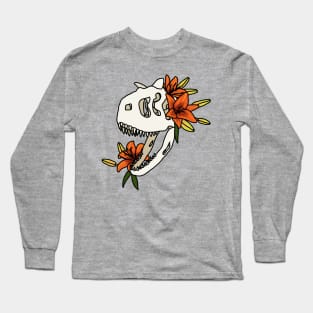 Carnotaurus and Lilies Long Sleeve T-Shirt